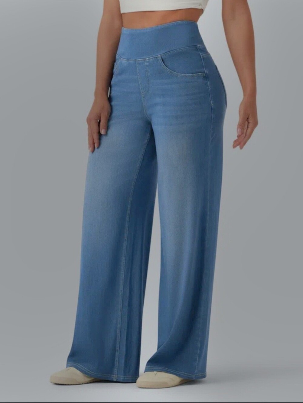 A New Day Stretchy Elastic Waist Wide Leg Cotton Blend Size XL New Without Tag!